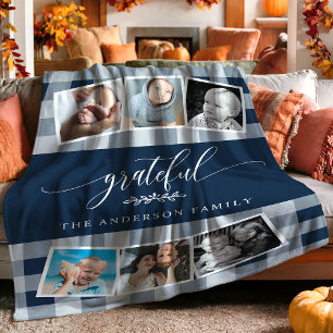 Couverture Polaire Famille de plaid naval reconnaissant Collage de 6