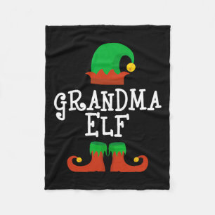 Couverture Polaire Famille Grand-mère Elf Christmas Pj Pajama Matchin