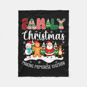 Couverture Polaire Famille Noël 2023 Correspondant Père Noël Reindeer