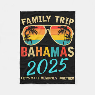 Couverture Polaire Famille Vacation Bahamas 2025 Groupe de jumelage é