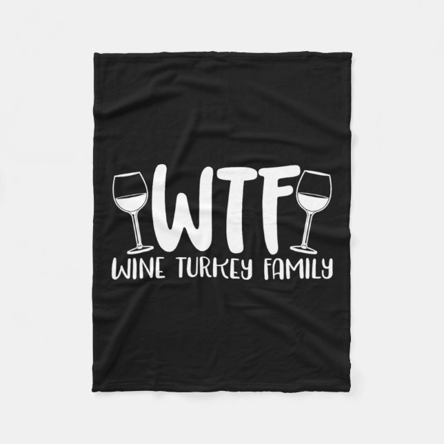 Couverture Polaire Famille Wtf Wine Turkey (Devant)