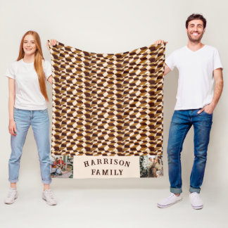 Couverture Polaire Family Love Photo Collage personnalisé PLAID