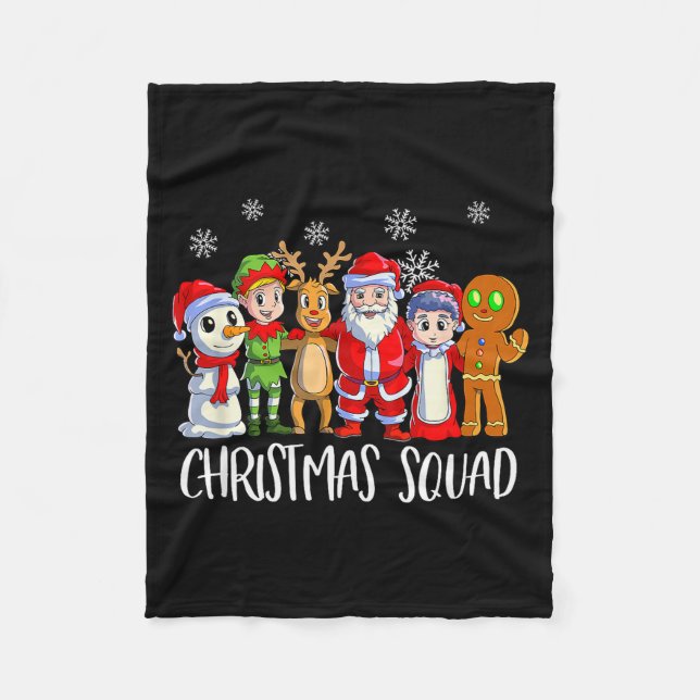 Couverture Polaire Family Matching Christmas Squad Santa Reindeer Elf (Devant)