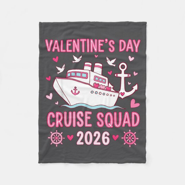 Couverture Polaire Family Matching Valentines Day Family Cruise Squad (Devant)