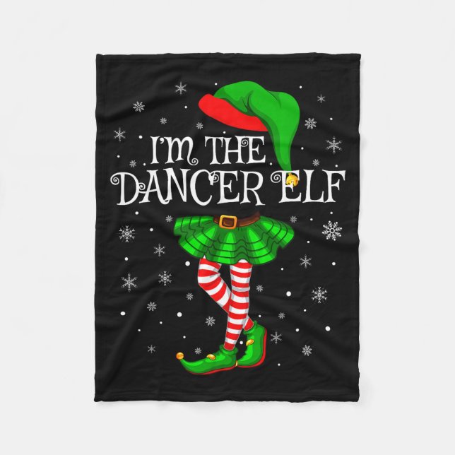 Couverture Polaire Family Matching Women Girls I'm The Dancer Elf Chr (Devant)