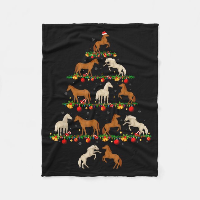 Couverture Polaire Family Pajama Sets Christmas Matching Horse Xmas T (Devant)