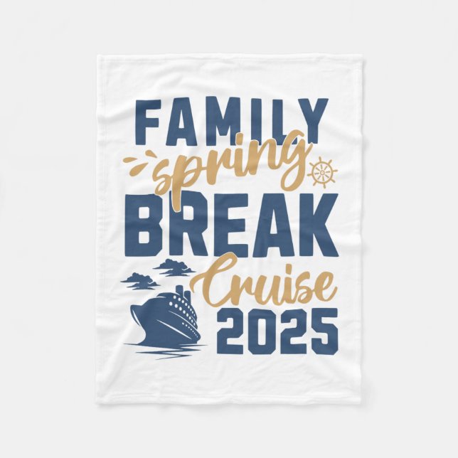 Couverture Polaire Family Spring Break Cruise 2025 Family Vacation Ma (Devant)