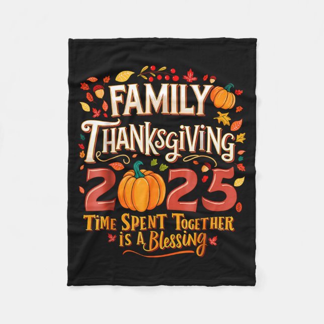 Couverture Polaire Family Thanksgiving 2025 Thanksgiving Crew Matchin (Devant)
