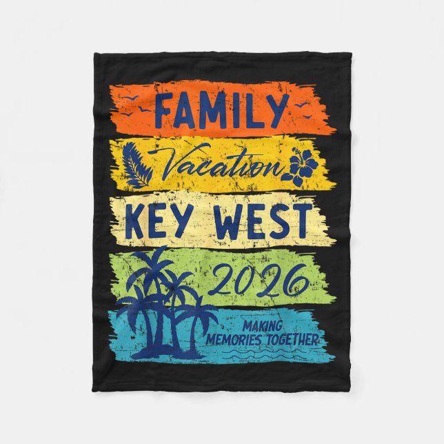 Couverture Polaire Family Vacation 2026 Key West Matching Summer Vaca (Devant)