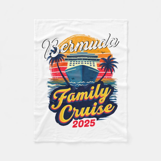 Couverture Polaire Family Vacation Vacay Squad Family Cruise Bermuda  (Devant)