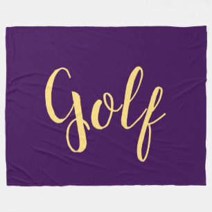 Couverture Polaire Fancy Fun GOLF Script Profond violet Arrière - pla