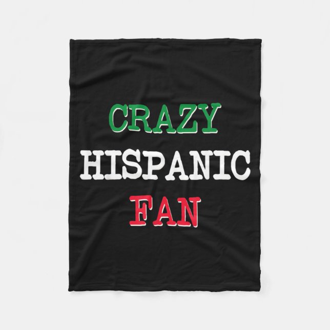 Couverture Polaire Fans Hispaniques Fous Baseball (Devant)