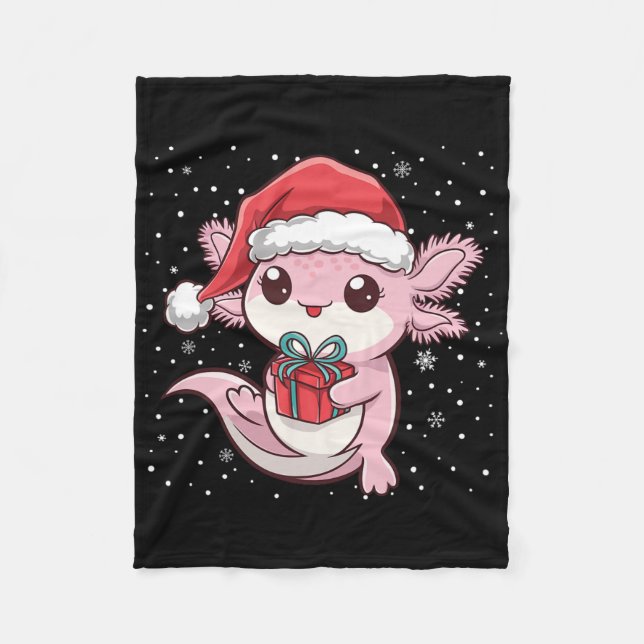 Couverture Polaire Fantastique Axolotl Noël Axolotl Hommes Femmes (Devant)