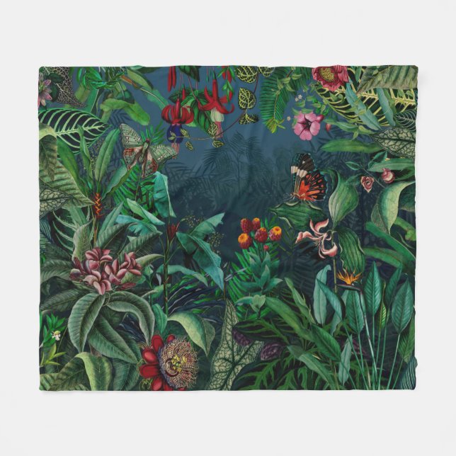 Couverture Polaire Fantastique Fabulous Midnight Rainforest (Devant (Horizontal))