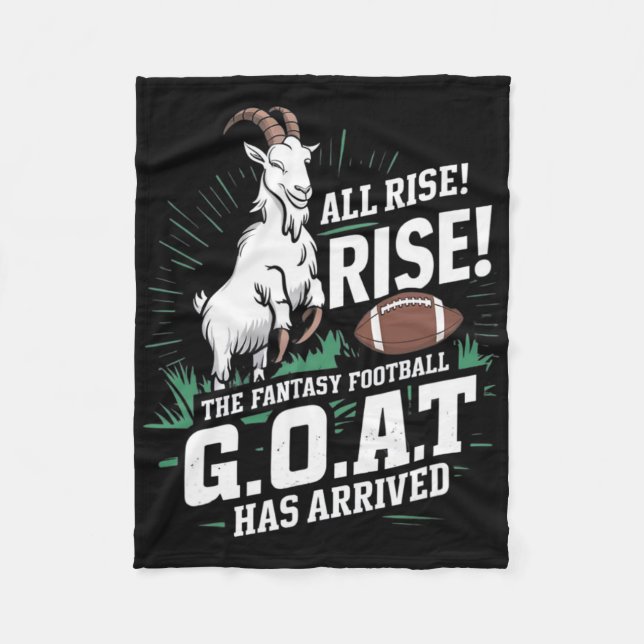 Couverture Polaire Fantasy Football Goat Shirt League Champion Champ  (Devant)