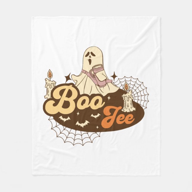 Couverture Polaire Fantôme Boo-Jee Halloween drôle (Devant)