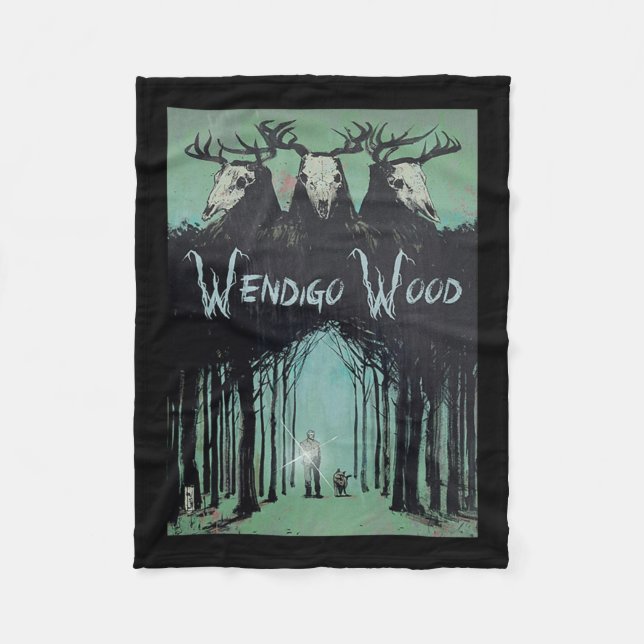 Couverture Polaire Fantôme De La Forêt Cryptid Wendigo Bois (Devant)