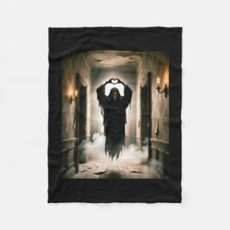 Couverture Polaire Fantôme drôle coeur mains visage effrayant hallowe