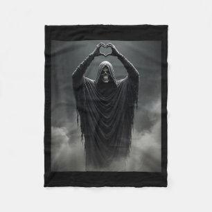 Couverture Polaire Fantôme drôle coeur mains visage effrayant hallowe