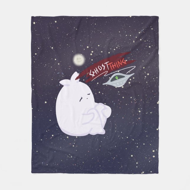 Couverture polaire fantôme et OVNI mignons (Devant)