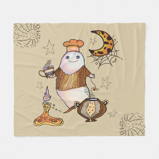 Couverture Polaire fantôme mignon (Devant (Horizontal))