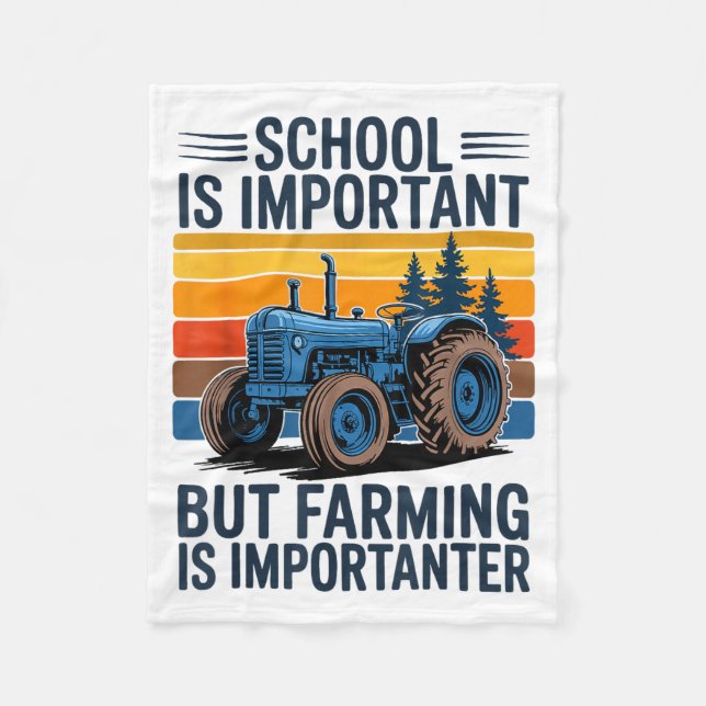 Couverture Polaire Farm Shirt But Farming Is Imrtanter Farmer Tractor (Devant)
