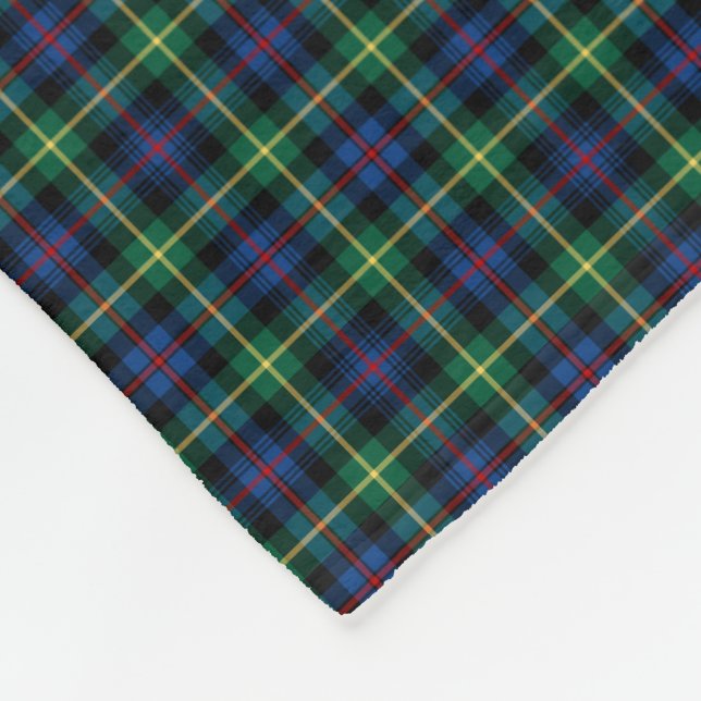 Couverture Polaire Farquharson Clan bleu, vert et noir Tartan (Coin)