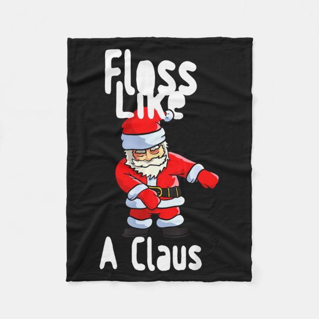 Couverture Polaire Father Christmas Floss Like A Claus Funny Santa Ug (Devant)