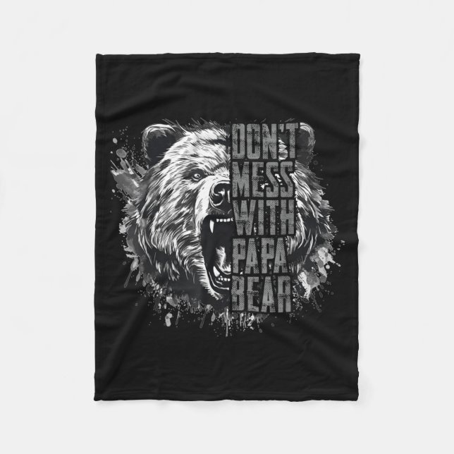 Couverture Polaire Father's Day Don't Mess With Papa Bear  (Devant)