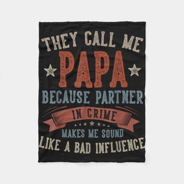 Couverture Polaire Father's day papa call papa funny papa birthday (Devant)