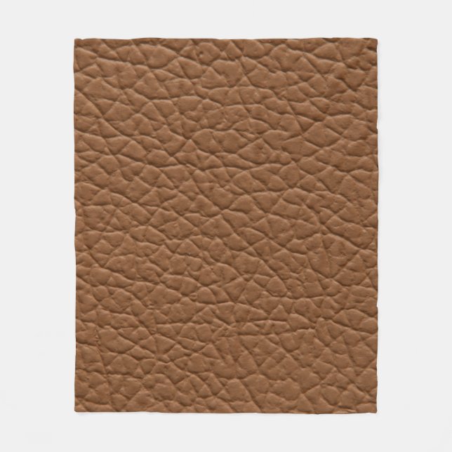 Couverture Polaire Faux cuir teintes brun clair texture majeure. abs (Devant)