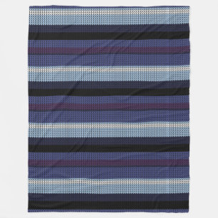 Couverture Polaire Faux Motif à brindille bleu violet blanc