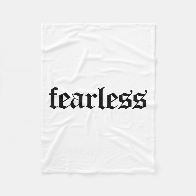 Couverture Polaire Fearless Tee Shirt, Fearless And Strong Motivation (Devant)
