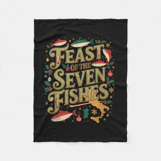 Couverture Polaire Feast Of The Seven Fishes Festive Italian Holiday  (Devant)