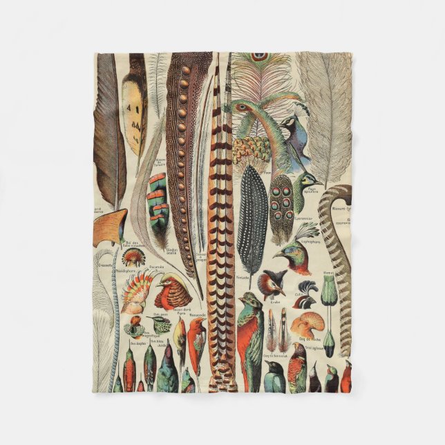 Couverture Polaire Feather Bird Wildlife Plumes d'antiquités (Devant)