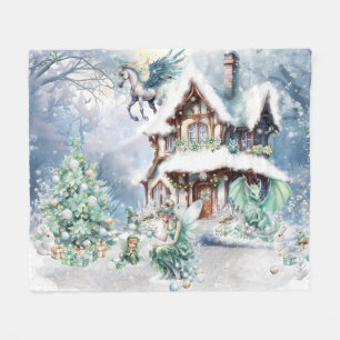 Couverture Polaire Fée de Noël magique et fantaisiste