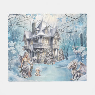Couverture Polaire Fée de Noël magique et fantaisiste