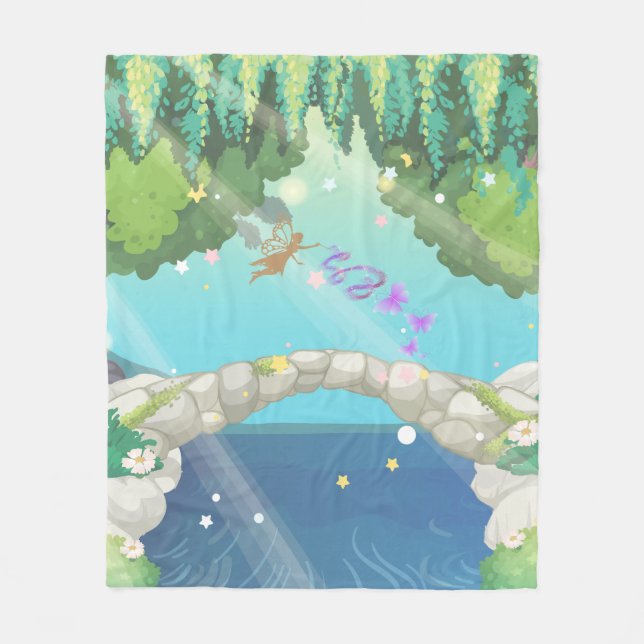 Couverture Polaire Fée papillon (Devant)