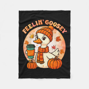Couverture Polaire Feelin Goosey Drôle Oie Thanksgiving Automne autom