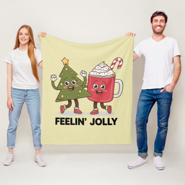 Couverture Polaire Feelin Jolly Noël Arbre café Lover hiver (En situation)