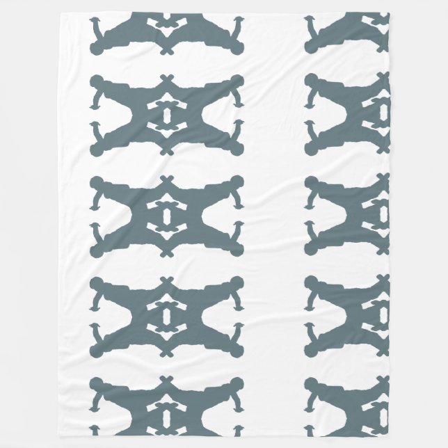 Couverture Polaire Feldenkrais Blanket - Motif Rolling En Gris (Devant)