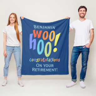 Couverture Polaire Félicitations à la retraite colorée