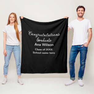 Couverture Polaire félicitations diplômé ajouter nom classe année sco
