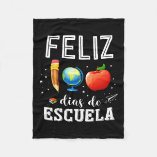 Couverture Polaire Feliz 100 Dias De Escuela Enseignant Espagnol Heur