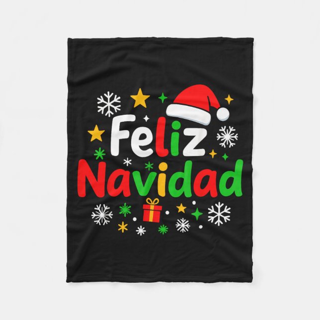 Couverture Polaire Feliz Navidad Pajamas Shirt, Cute Spanish Mexican  (Devant)