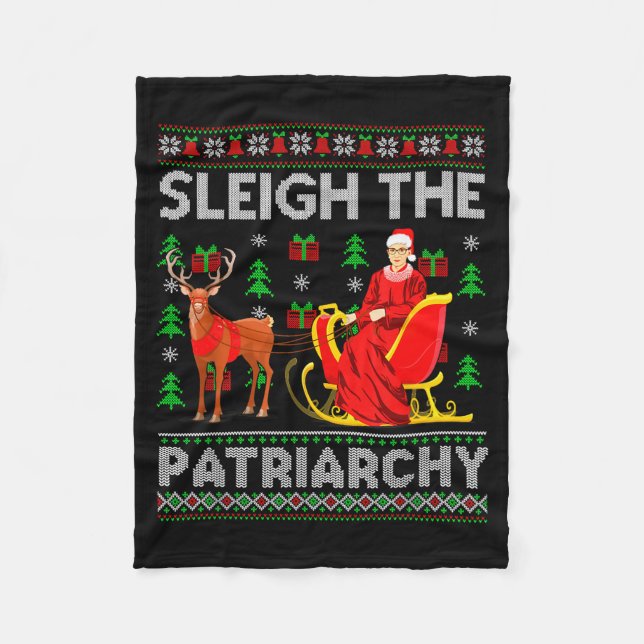 Couverture Polaire Feminist Ruth Bader Ginsburg Rbg Xmas Sleigh The P (Devant)
