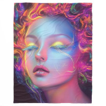 Femme Alien aux cheveux cosmiques