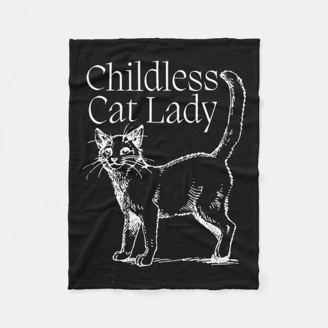 Couverture Polaire Femme au chat sans enfant (Devant)