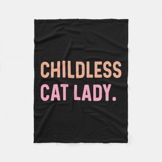 Couverture Polaire Femme au chat sans enfant - Mignonne drôle (Devant)