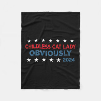 Couverture Polaire Femme au chat sans enfants Évidemment drôle 2024 